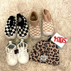 Herschel Kids Leopard Beanie, checkered walking shoes and stylish infant shoes.